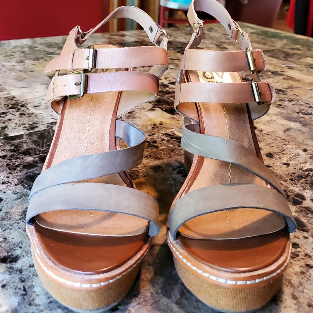 Dolce Vita leather wedge sandals